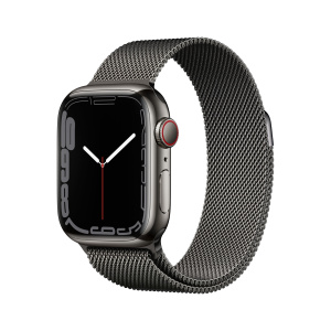 Apple Watch Series 7 OLED 45 mm Digital Touchscreen 4G Graphite Wifi GPS (satellite), graphite – nuovo