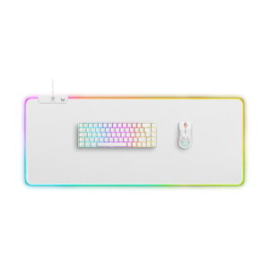 DELTACO GAMING – WHITE LINE WMP90 – Tappetino per mouse XL RGB, spessore 4 mm, 900×360 mm – nuovo