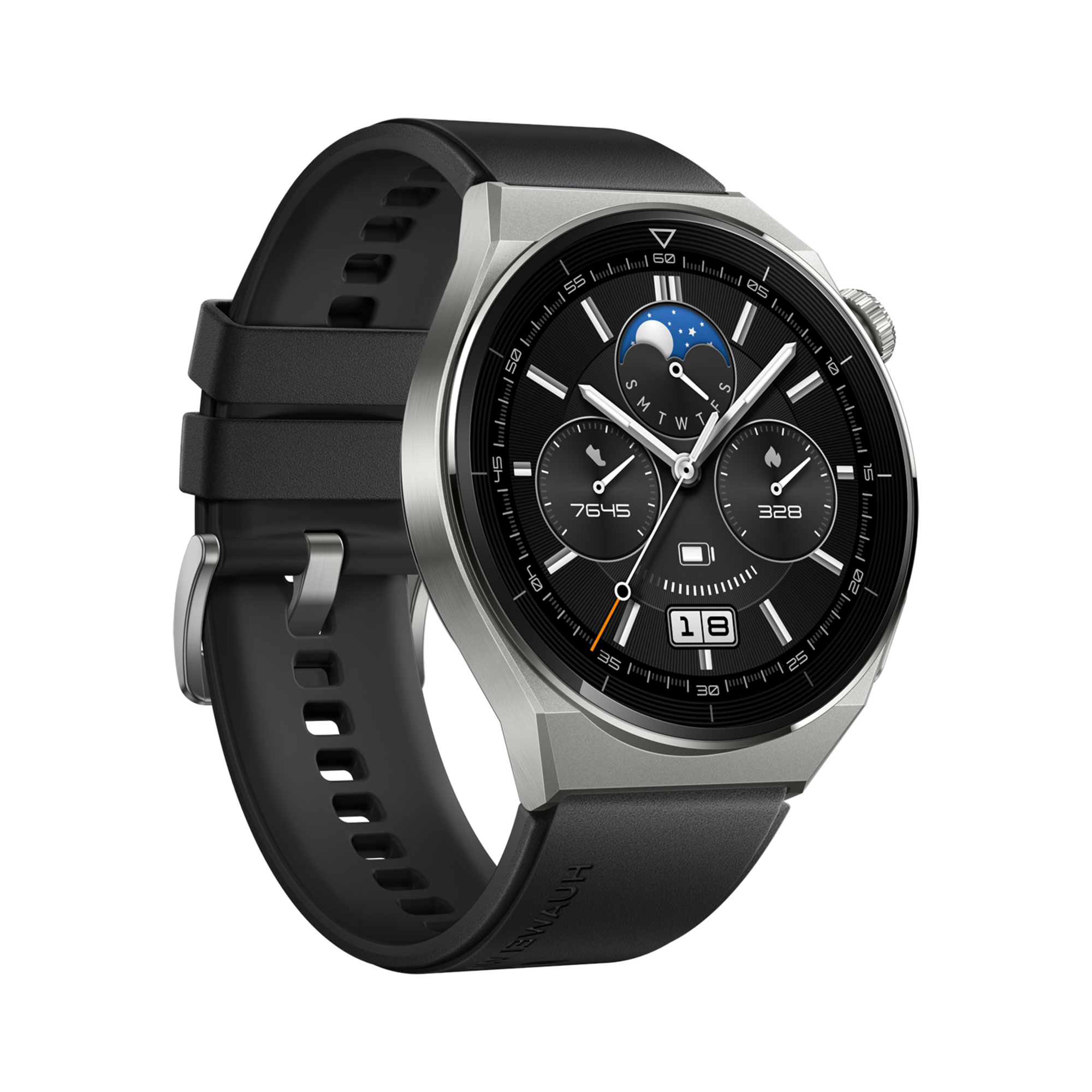 Huawei WATCH GT 3 Pro 3,63 cm (1.43 ) AMOLED 46 mm Digitale 466 x 466 pixel Touchscreen 4G Titanio GPS (satellite), nero - Ricondizionato - Condizioni eccellenti
