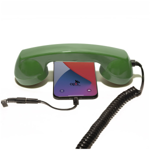 Microtelefono retrò per Apple iPhone – Verde – nuovo