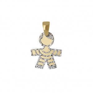 Ciondolo Bimbo Oro Giallo Bianco GL101559