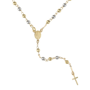 Collana Rosario Oro Bianco Giallo GL102236