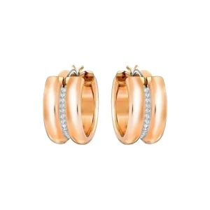 Orecchini Swarovski Further Hoops da Donna in Oro Rosa e Cristalli Mod. 5224976