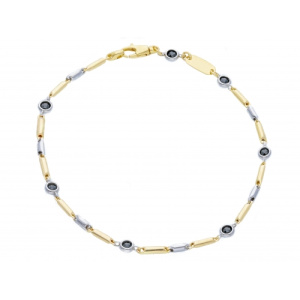 Bracciale Uomo Oro Giallo Bianco GL-SON244778