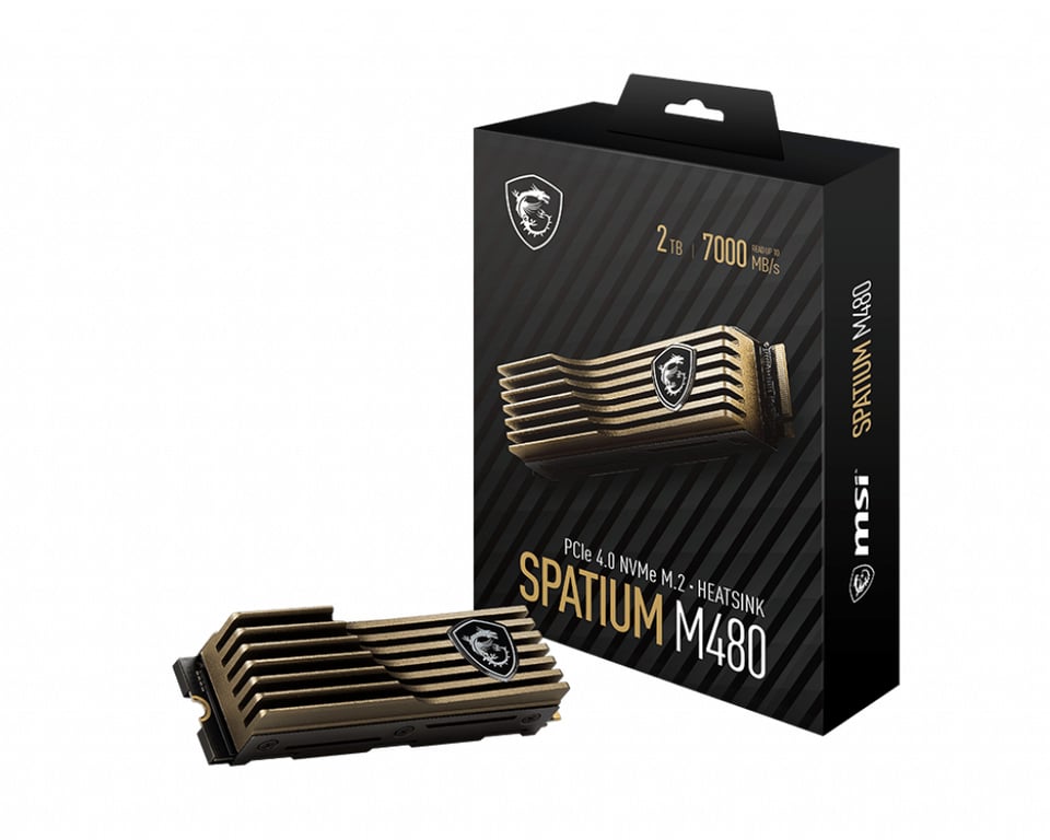 MSI SPATIUM M480 PCIe 4.0 NVMe M.2 HS 1Tb PCI Express 4.0 3D NAND - nuovo