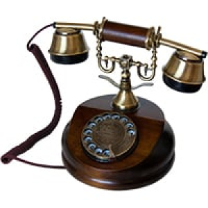 OPIS 1921 CAVO A – Telefono retrò in legno e metallo con quadrante rotante – nuovo