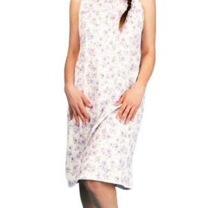 Camicia da notte donna a spalla larga in jersey di cotone Silvia 1020