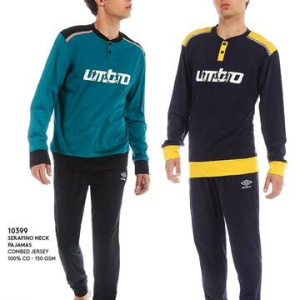 Pigiama uomo a manica lunga in jersey di cotone Umbro 10399