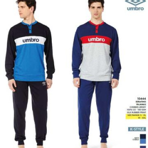Pigiama uomo a manica lunga in jersey di cotone Umbro 10444