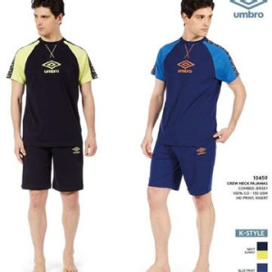 Pigiama uomo corto in jersey di cotone Umbro 10459