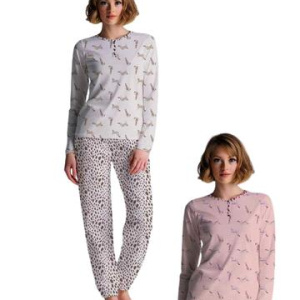 Pigiama donna a serafino in jersey di cotone Cippi 1052