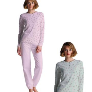 Pigiama donna a serafino in jersey di cotone Cippi 1055