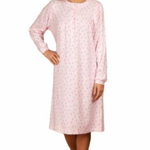 Camicia da notte donna in jersey di cotone caldo Silvia 11986