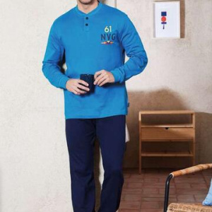 Pigiama uomo in jersey di cotone caldo Navigare 141507