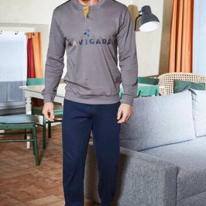 Pigiama uomo in jersey di cotone caldo Navigare 141709