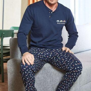 Pigiama uomo in jersey di cotone caldo Navigare 141753