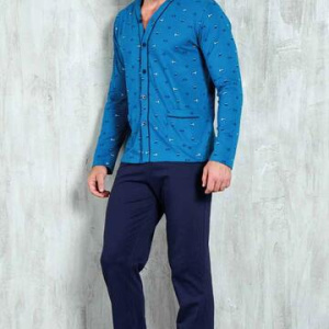 Pigiama uomo aperto in jersey di cotone Navigare 141817