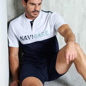 Pigiama uomo a manica corta in cotone Navigare 141821