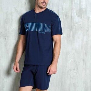 Pigiama uomo a manica corta in cotone Navigare 141822