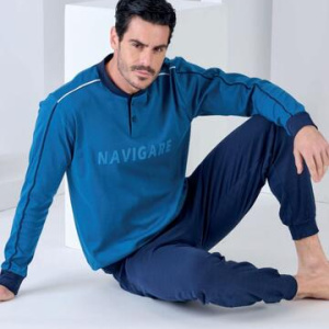 Pigiama uomo in jersey di cotone caldo Navigare 141903