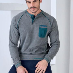 Pigiama uomo in jersey di cotone caldo Navigare 141946