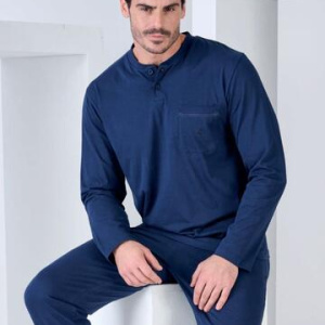Pigiama uomo in jersey di cotone caldo Navigare 14258