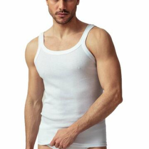 CANOTTA UOMO SPALLA STRETTA IN COTONE COSTINA OLTREMARE 1590