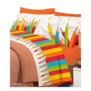 COMPLETO LETTO SINGOLO DI COTONE LEGGERO PENSIERI DELICATI 