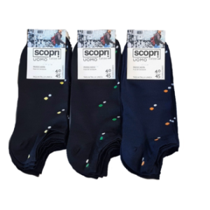 Calzino pariscarpa sneakers in filo di scozia a fantasia a fondo scuro Ale Scopri Calze