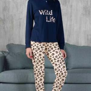 Pigiama donna in jersey di cotone caldo Lov It by Cippi 2320