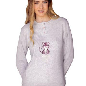 Pigiama donna in jersey di cotone caldo Irge MII2419