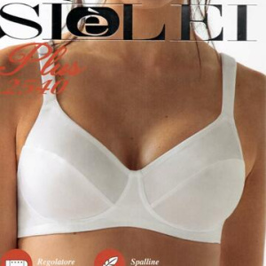 Reggiseno donna calibrato senza ferretto in microfibra SieLei Plus 2540 Coppa C e D
