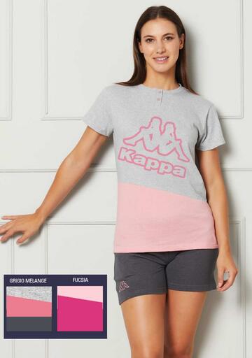 Pigiama donna corto in jersey di cotone Kappa KWS25531