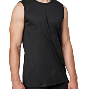 Maglia uomo smanicata girocollo in filo Gicipi 261-SMT NERO