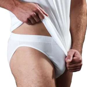 Slip uomo costa alta filo di scozia Gicipi 261 Bianco