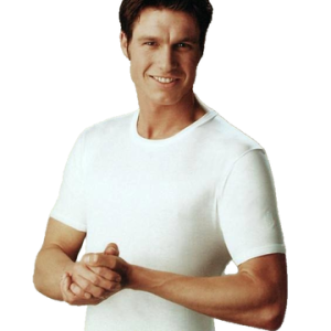 Maglia uomo girocollo filo di Scozia Gicipi 261 Tg.8 BIANCO