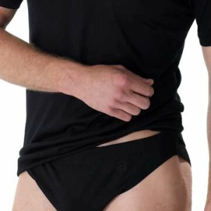 Slip uomo in filo di Scozia Gicipi 261 costa alta Tg.4/7 Nero