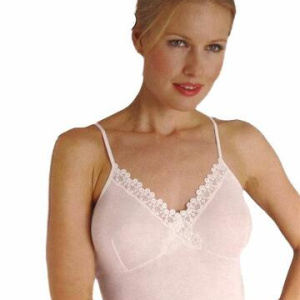 Canottiera donna spallina stretta in filo di scozia con forma seno Gicipi 280/6 S/S Tg.8