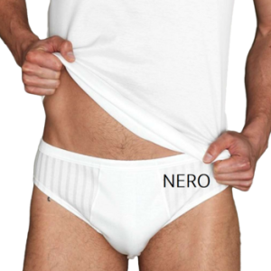 Slip uomo filo di scozia scarto ago Gicipi 281 Slippino Nero