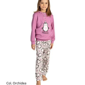 Pigiama da bambina in jersey di caldo cotone Gary 3020 Tg.8/10 anni