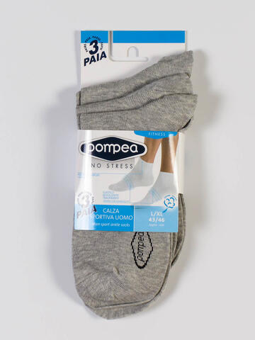 CALZINI SPORTIVI UOMO POMPEA 09511116 BIKE SOCKS- 3 PAIA