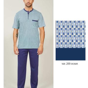 Pigiama uomo calibrato a manica corta in jersey di cotone Bip Bip 3742 Tg.58-60