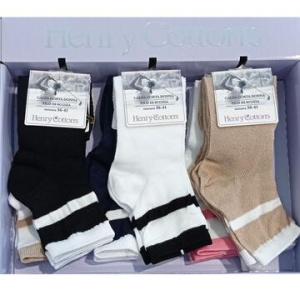 Calzino corto donna in cotone elasticizzato Henry Cottons HF404 (1 paio)