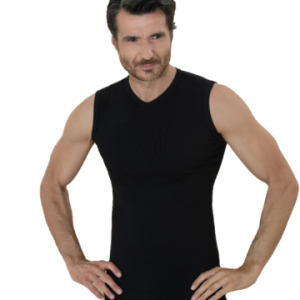 Smanicato uomo in cotone scollo a v Club88 410141