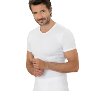 T-shirt uomo in cotone scollo a v Club88 410162