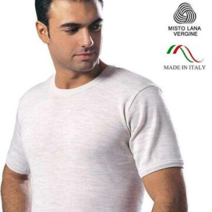 Maglia uomo a manica corta misto lana Leable 416 Tg.4/6