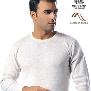 MAGLIA IN MISTO LANA MANICA LUNGA UOMO LEABLE 417 Tg.4/6