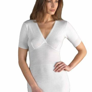 Maglia intima donna misto lana manica corta forma seno Gicipi 41