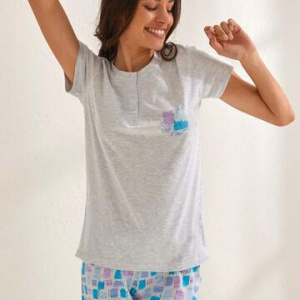 Pigiama donna a manica corta in jersey di cotone Il Granchio Lady GP5100