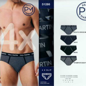Slip uomo in cotone elasticizzato Paul Martin 51286 ( 4 CAPI)